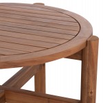 LOUNGE ΣΕΤ SANJI HM21214 ΤΡΑΠΕΖΙ & 2 ΠΟΛΥΘΡΟΝΕΣ--ΞΥΛΟ ΑΚΑΚΙΑΣ-ΑΛΟΥΜΙΝΙΟ-ΣΧΟΙΝΙ