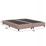 ΥΠΟΣΤΡΩΜΑ/ΚΡΕΒΑΤΙ ΥΠΕΡΔΙΠΛΟ SIGGY HM21217.01 ΜΠΕΖ ΥΦΑΣΜΑ--ΓΙΑ 160x200εκ.