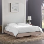 ΥΠΟΣΤΡΩΜΑ/ΚΡΕΒΑΤΙ KING-SIZE SIGGY HM21218.01 ΜΠΕΖ ΥΦΑΣΜΑ--ΓΙΑ 180x200εκ.