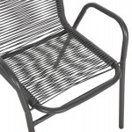 ΣΕΤ ΤΡΑΠΕΖΑΡΙΑΣ 5ΤΜΧ AVRIL HM21221 ΚΑΡΕΚΛΕΣ ΜΕΤΑΛΛΙΚΕΣ & ΤΡΑΠΕΖΙ 110x60 ΓΚΡΙ