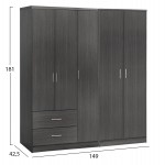 ΝΤΟΥΛΑΠΑ 5ΦΥΛΛΗ CAESAR HM21234.01 ΜΕΛΑΜΙΝΗ ΧΡΩΜΑ ZEBRANO 150x42.5x181Υεκ