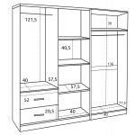 ΝΤΟΥΛΑΠΑ 6ΦΥΛΛΗ BLAKELY HM21235.01 ΜΕΛΑΜΙΝΗ ΧΡΩΜΑ ZEBRANO 201x43x181Υεκ