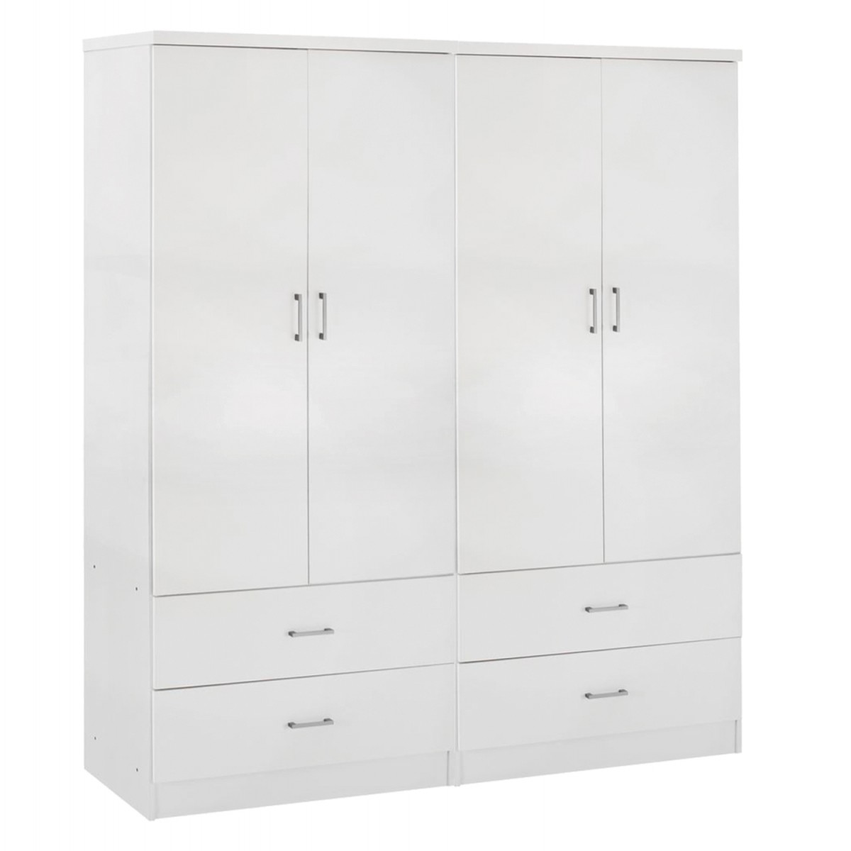 ΝΤΟΥΛΑΠΑ 4ΦΥΛΛΗ REINA ME 4 ΣΥΡΤΑΡΙΑ HM21258 ΜΕΛΑΜΙΝΗ ΣΕ ΛΕΥΚΟ 160x42,5x180,5Υεκ