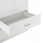 ΝΤΟΥΛΑΠΑ 4ΦΥΛΛΗ REINA ME 4 ΣΥΡΤΑΡΙΑ HM21258 ΜΕΛΑΜΙΝΗ ΣΕ ΛΕΥΚΟ 160x42,5x180,5Υεκ