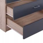 ΝΤΟΥΛΑΠΑ 4ΦΥΛΛΗ REINA ME 4 ΣΥΡΤΑΡΙΑ HM21259 ΜΕΛΑΜΙΝΗ ΓΚΡΙ-SONAMA 160x42x180Υεκ