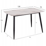 ΣΕΤ ΤΡΑΠΕΖΑΡΙΑΣ 5ΤΜΧ RAVEN HM21266.02 ΚΕΡΑΜΙΚΟ TOP CALACATTA--ΚΡΕΜ PU