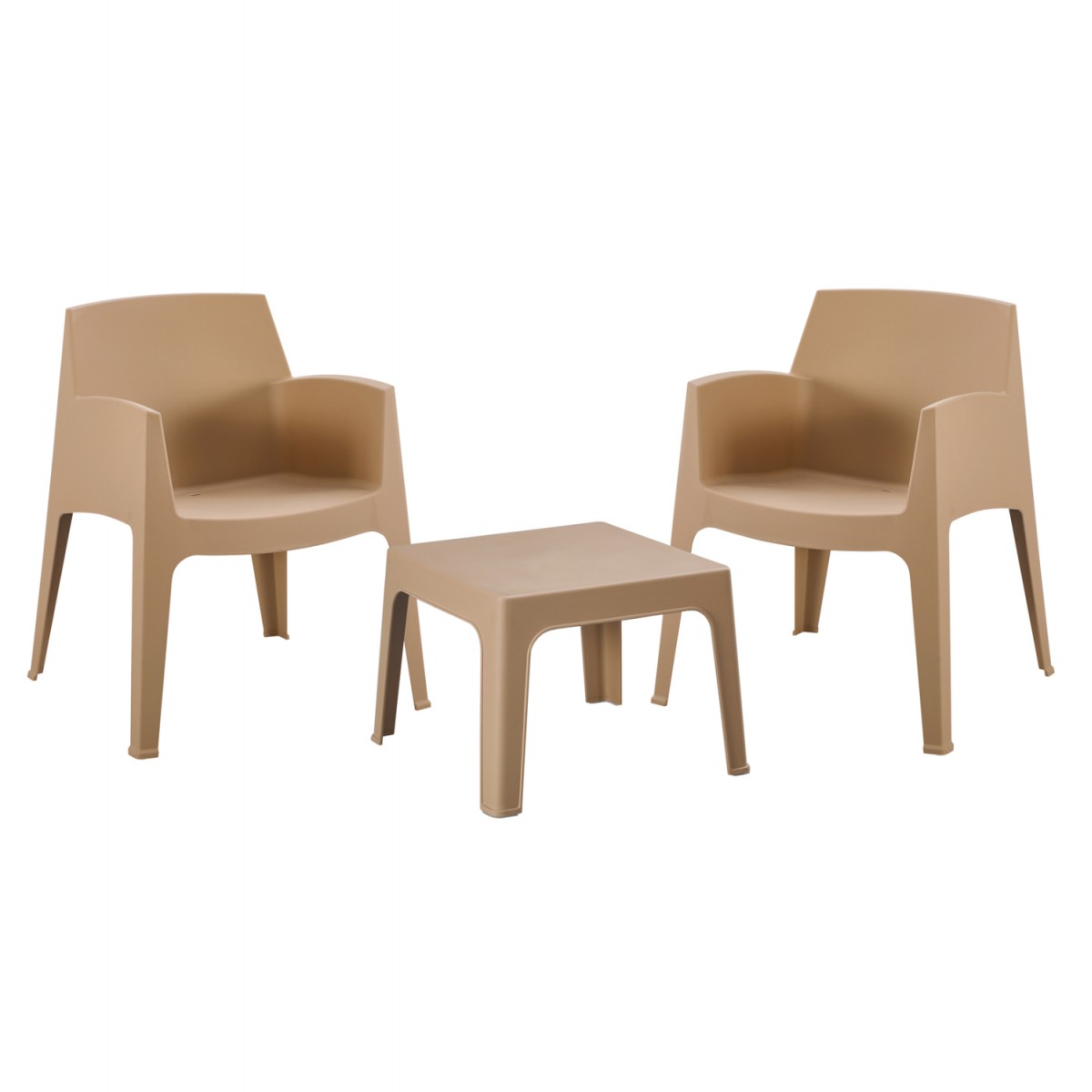 ΣΕΤ 3ΤΜΧ ΠΟΛΥΠΡΟΠΥΛΕΝΙΟΥ SLEEK HM21267.03 ΤΡΑΠΕΖΑΚΙ & 2 ΠΟΛΥΘΡΟΝΕΣ-ΚΑΠΟΥΤΣΙΝΟ