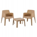 ΣΕΤ 3ΤΜΧ ΠΟΛΥΠΡΟΠΥΛΕΝΙΟΥ SLEEK HM21267.03 ΤΡΑΠΕΖΑΚΙ & 2 ΠΟΛΥΘΡΟΝΕΣ-ΚΑΠΟΥΤΣΙΝΟ