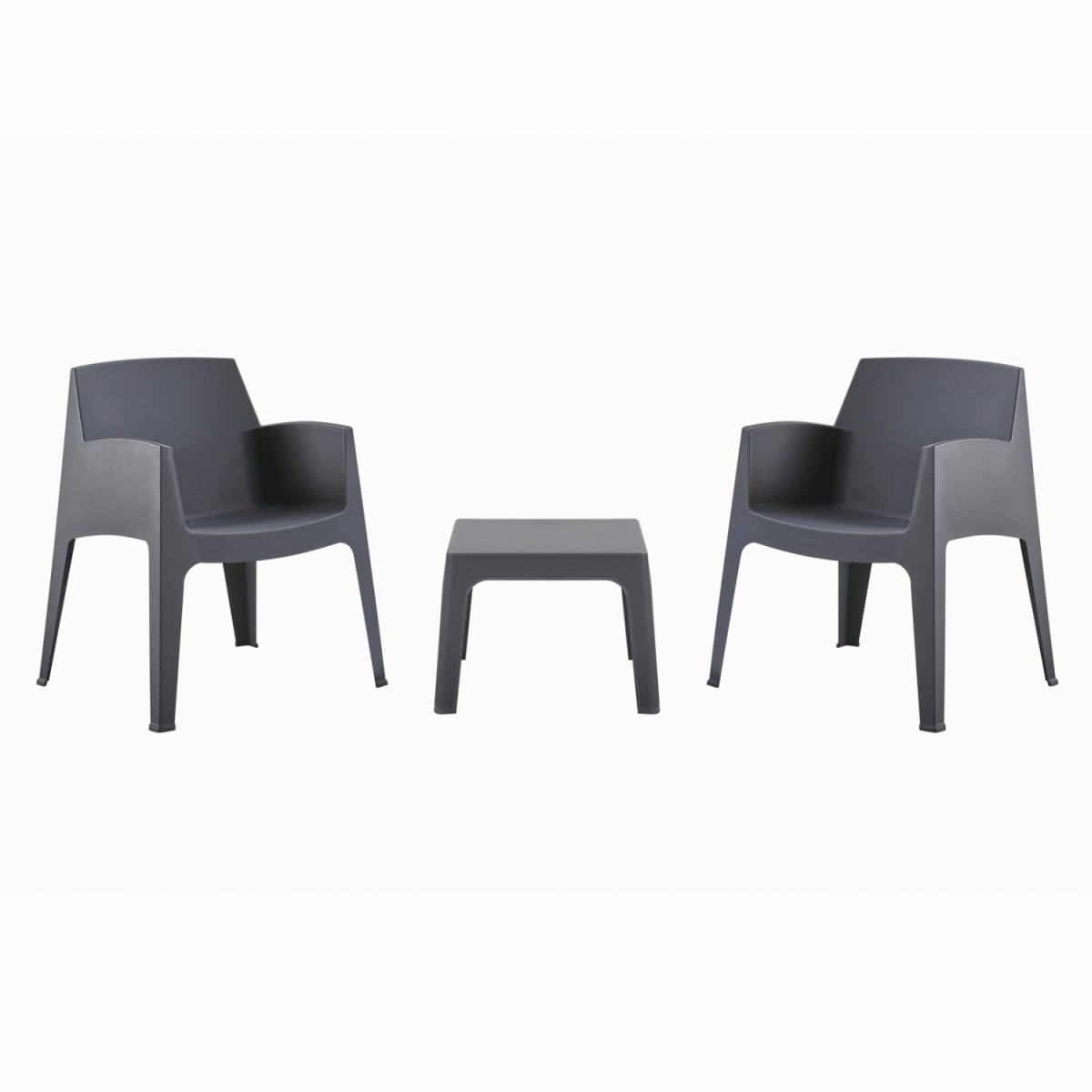 ΣΕΤ 3ΤΜΧ ΠΟΛΥΠΡΟΠΥΛΕΝΙΟΥ SLEEK HM21267.10 ΤΡΑΠΕΖΑΚΙ & 2 ΠΟΛΥΘΡΟΝΕΣ-ΓΚΡΙ