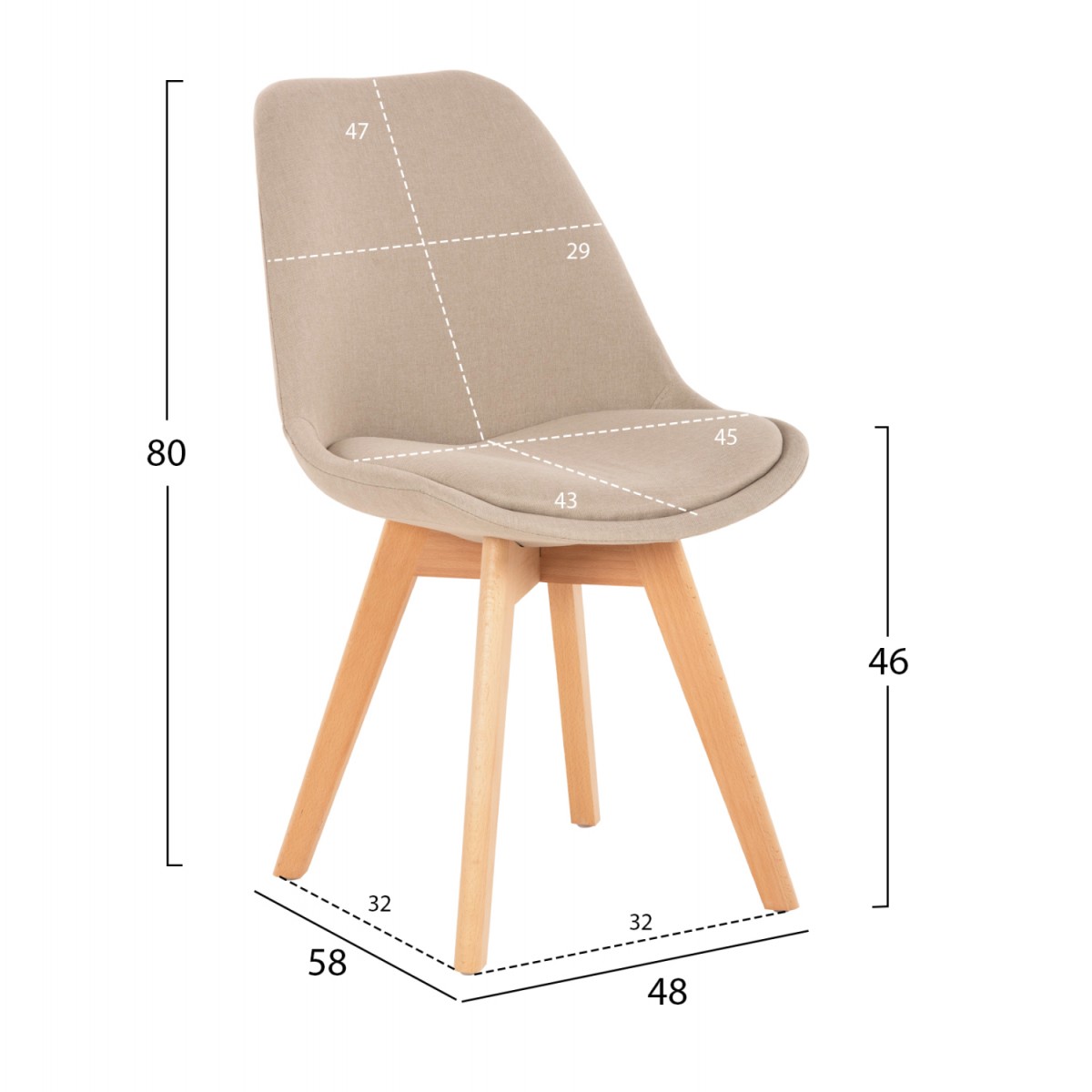 ΣΕΤ ΤΡΑΠΕΖΑΡΙΑΣ 5ΤΜΧ MORGAN HM21269.02 ΤΡΑΠΕΖΙ & 4 ΚΑΡΕΚΛΕΣ - ΜΠΕΖ ΥΦΑΣΜΑ