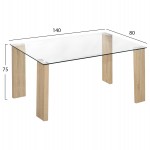 ΣΕΤ ΤΡΑΠΕΖΑΡΙΑΣ 5ΤΜΧ LEOMOR HM21270.01 ΤΡΑΠΕΖΙ & 4 ΚΑΡΕΚΛΕΣ - ΜΠΕΖ ΥΦΑΣΜΑ