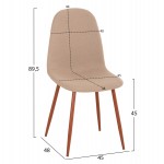 ΣΕΤ ΤΡΑΠΕΖΑΡΙΑΣ 5ΤΜΧ LEOMOR HM21270.01 ΤΡΑΠΕΖΙ & 4 ΚΑΡΕΚΛΕΣ - ΜΠΕΖ ΥΦΑΣΜΑ