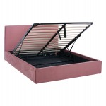 ΚΡΕΒΑΤΙ ΔΙΠΛΟ & ΣΤΡΩΜΑ ALLIE HM21273.02 ΣΑΠΙΟ ΜΗΛΟ ΒΕΛΟΥΔΟ ΜΕ ΑΠΟΘ.ΧΩΡΟ--ΓΙΑ 160x200εκ