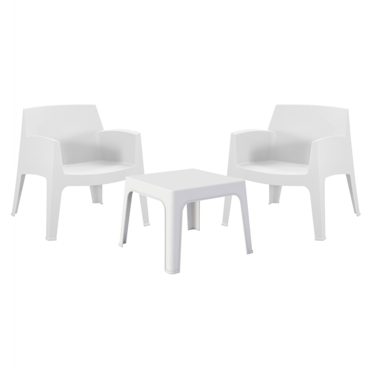 ΣΕΤ LOUNGE 3ΤΜΧ SLEEK HM21274.01 ΛΕΥΚΟ ΠΟΛΥΠΡΟΠΥΛΕΝΙΟ