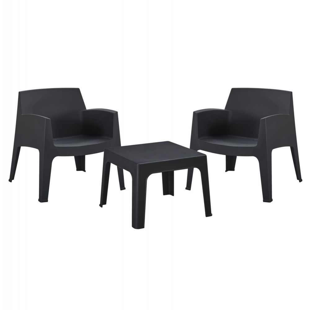 ΣΕΤ LOUNGE 3ΤΜΧ SLEEK HM21274.02 ΜΑΥΡΟ ΠΟΛΥΠΡΟΠΥΛΕΝΙΟ