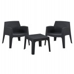 ΣΕΤ LOUNGE 3ΤΜΧ SLEEK HM21274.02 ΜΑΥΡΟ ΠΟΛΥΠΡΟΠΥΛΕΝΙΟ