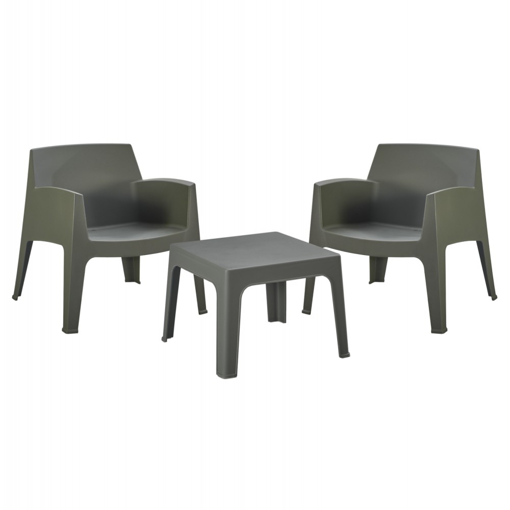 ΣΕΤ LOUNGE 3ΤΜΧ SLEEK HM21274.05 DARK OLIVE GREEN ΠΟΛΥΠΡΟΠΥΛΕΝΙΟ