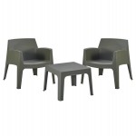 ΣΕΤ LOUNGE 3ΤΜΧ SLEEK HM21274.05 DARK OLIVE GREEN ΠΟΛΥΠΡΟΠΥΛΕΝΙΟ