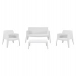 ΣΕΤ LOUNGE 4ΤΜΧ SLEEK HM21275.01 ΛΕΥΚΟ ΠΟΛΥΠΡΟΠΥΛΕΝΙΟ