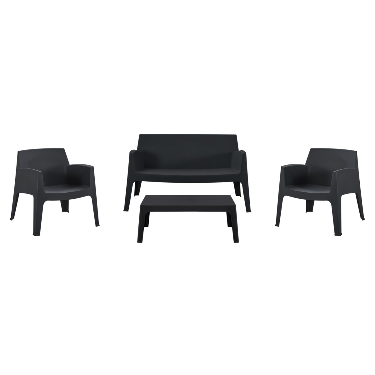 ΣΕΤ LOUNGE 4ΤΜΧ SLEEK HM21275.02 ΜΑΥΡΟ ΠΟΛΥΠΡΟΠΥΛΕΝΙΟ