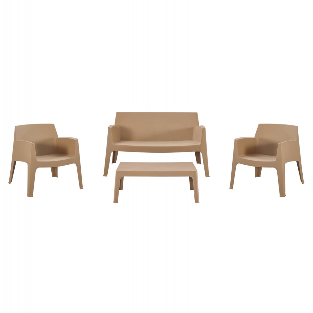 ΣΕΤ LOUNGE 4ΤΜΧ SLEEK HM21275.03 ΚΑΠΟΥΤΣΙΝΟ ΠΟΛΥΠΡΟΠΥΛΕΝΙΟ