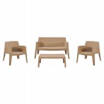 ΣΕΤ LOUNGE 4ΤΜΧ SLEEK HM21275.03 ΚΑΠΟΥΤΣΙΝΟ ΠΟΛΥΠΡΟΠΥΛΕΝΙΟ