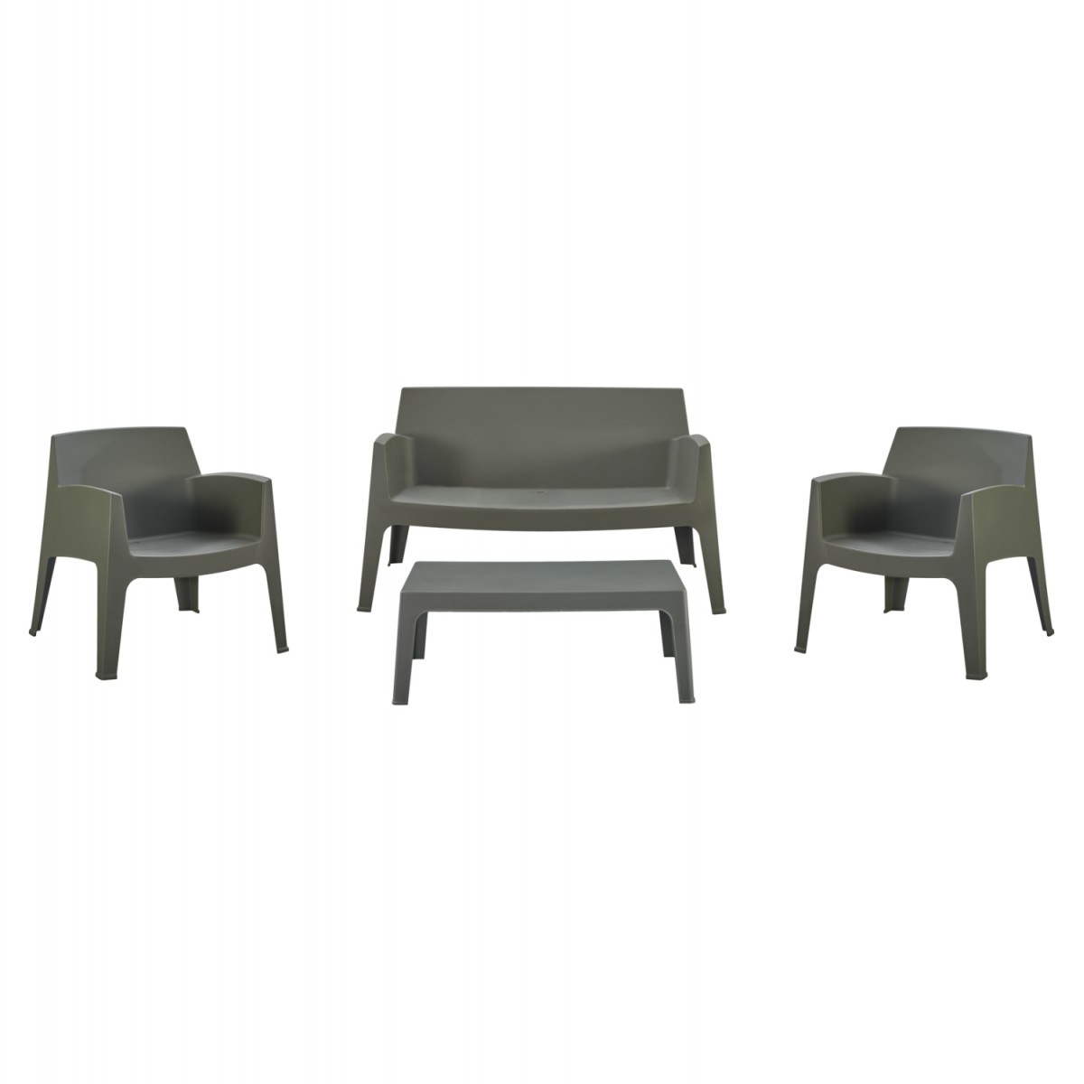 ΣΕΤ LOUNGE 4ΤΜΧ SLEEK HM21275.05 DARK OLIVE GREEN ΠΟΛΥΠΡΟΠΥΛΕΝΙΟ