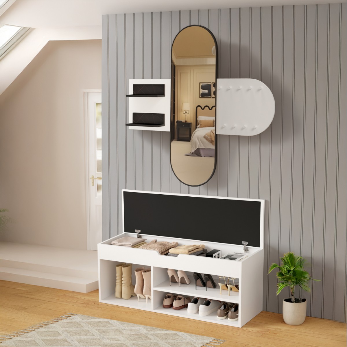 ΣΕΤ ΕΙΣΟΔΟΥ 2ΤΜΧ CHERYL HM21276.01 ΜΕΛΑΜΙΝΗ ΣΕ ΛΕΥΚΟ--ΟΨΗ ΜΑΥΡΟ ΜΑΡΜΑΡΟ