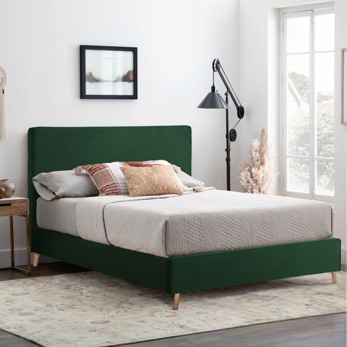 ΚΡΕΒΑΤΙ ΜΕ ΣΤΡΩΜΑ INDRA HM21280.04 ΚΥΠΑΡΙΣΣΙ ΒΕΛΟΥΔΟ--ΓΙΑ 160x200εκ