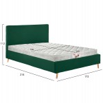 ΚΡΕΒΑΤΙ ΜΕ ΣΤΡΩΜΑ INDRA HM21280.04 ΚΥΠΑΡΙΣΣΙ ΒΕΛΟΥΔΟ--ΓΙΑ 160x200εκ
