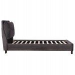 ΚΡΕΒΑΤΙ ΜΕ ΣΤΡΩΜΑ RILEY HM21282.01 ΓΚΡΙ ΒΕΛΟΥΔΟ--ΓΙΑ 90x200εκ