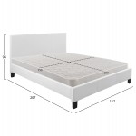 ΚΡΕΒΑΤΙ ΜΕ ΣΤΡΩΜΑ BECCA HM21283.01 ΛΕΥΚΟ PU--ΓΙΑ 150x200εκ