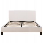 ΚΡΕΒΑΤΙ ΜΕ ΣΤΡΩΜΑ BECCA HM21283.01 ΛΕΥΚΟ PU--ΓΙΑ 150x200εκ