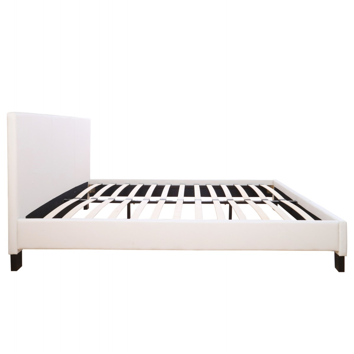 ΚΡΕΒΑΤΙ ΜΕ ΣΤΡΩΜΑ BECCA HM21283.01 ΛΕΥΚΟ PU--ΓΙΑ 150x200εκ