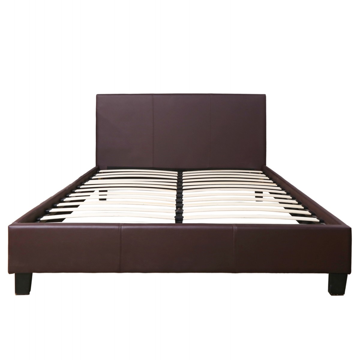 ΚΡΕΒΑΤΙ ΜΕ ΣΤΡΩΜΑ BECCA HM21283.02 ΚΑΦΕ PU--ΓΙΑ 150x200εκ