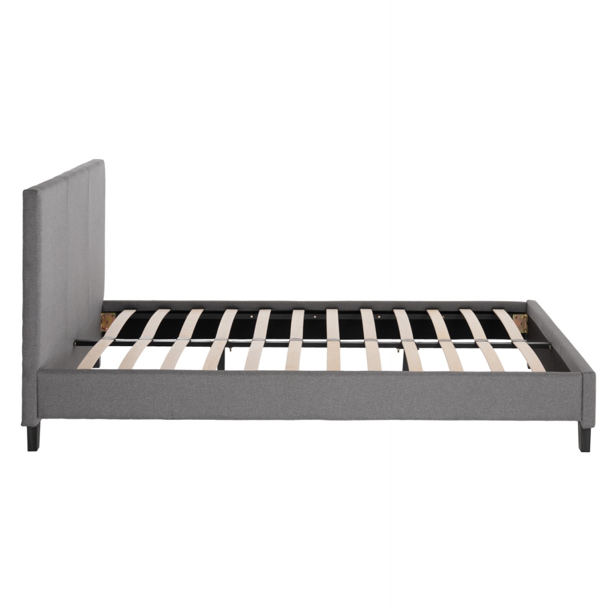 ΚΡΕΒΑΤΙ ΜΕ ΣΤΡΩΜΑ BECCA HM21283.04 ΓΚΡΙ ΥΦΑΣΜΑ--ΓΙΑ 150x200εκ