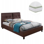 ΚΡΕΒΑΤΙ ΜΕ ΣΤΡΩΜΑ BILLIE HM21284.01 ΚΑΦΕ ΥΦΑΣΜΑ--ΓΙΑ 160x200εκ