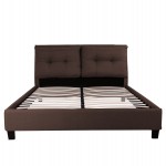 ΚΡΕΒΑΤΙ ΜΕ ΣΤΡΩΜΑ BILLIE HM21284.01 ΚΑΦΕ ΥΦΑΣΜΑ--ΓΙΑ 160x200εκ