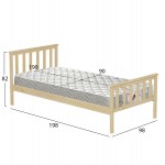 ΚΡΕΒΑΤΙ ΠΑΙΔΙΚΟ ΜΕ ΣΤΡΩΜΑ GIMLY HM21300 ΞΥΛΟ ΠΕΥΚΟΥ ΣΕ ΦΥΣΙΚΟ ΓΙΑ ΣΤΡΩΜΑ 90x190εκ