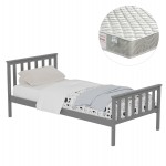 ΚΡΕΒΑΤΙ ΠΑΙΔΙΚΟ ΜΕ ΣΤΡΩΜΑ GIMLY HM21300.02 ΞΥΛΟ ΠΕΥΚΟΥ ΣΕ ΓΚΡΙ- ΓΙΑ ΣΤΡΩΜΑ 90x190εκ