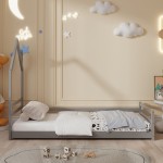 ΚΡΕΒΑΤΙ ΠΑΙΔΙΚΟ ΜΕ ΣΤΡΩΜΑ HOUSER HM21301.01 ΞΥΛΟ ΠΕΥΚΟΥ ΣΕ ΓΚΡΙ--ΣΤΡΩΜΑ 90x190εκ