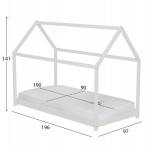ΚΡΕΒΑΤΙ ΠΑΙΔΙΚΟ ΜΕ ΣΤΡΩΜΑ PEPE HM21302.01 ΞΥΛΟ ΠΕΥΚΟΥ ΣΕ ΛΕΥΚΟ--ΣΤΡΩΜΑ 90x190εκ