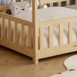 ΚΡΕΒΑΤΙ ΠΑΙΔΙΚΟ ΜΕ ΣΤΡΩΜΑ PHYLLIS HM21304 ΞΥΛΟ ΠΕΥΚΟΥ ΣΕ ΦΥΣΙΚΟ--ΣΤΡΩΜΑ 90x190εκ