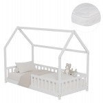 ΚΡΕΒΑΤΙ ΠΑΙΔΙΚΟ ΜΕ ΣΤΡΩΜΑ PHYLLIS HM21304.01 ΞΥΛΟ ΠΕΥΚΟΥ ΣΕ ΛΕΥΚΟ--ΣΤΡΩΜΑ 90x190εκ