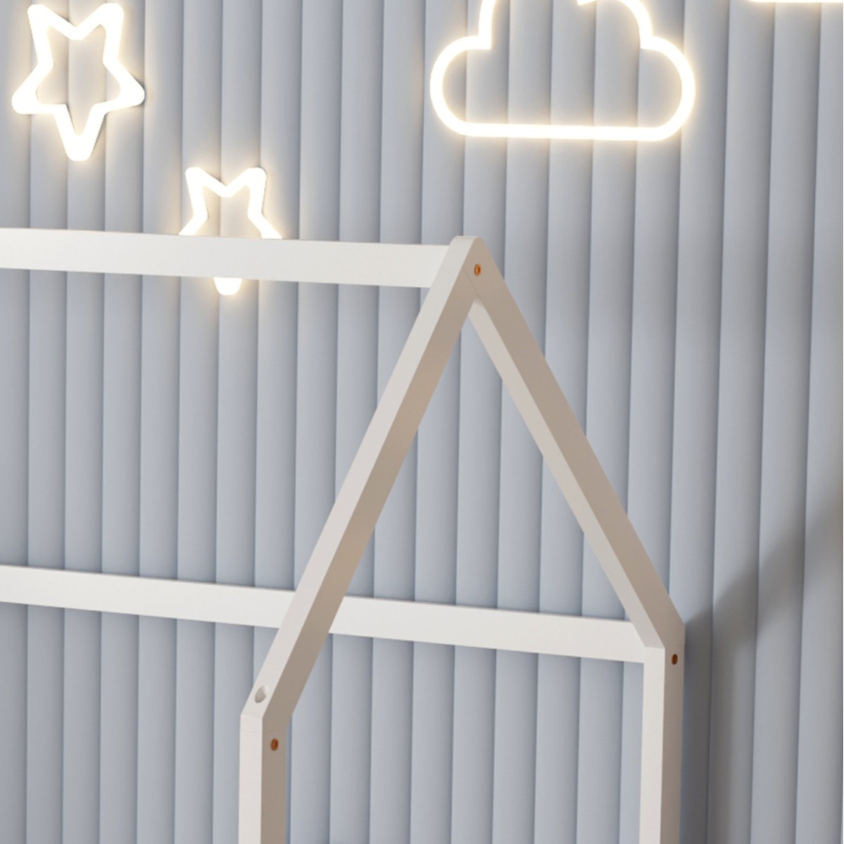 ΚΡΕΒΑΤΙ ΠΑΙΔΙΚΟ ΜΕ ΣΤΡΩΜΑ PHYLLIS HM21304.01 ΞΥΛΟ ΠΕΥΚΟΥ ΣΕ ΛΕΥΚΟ--ΣΤΡΩΜΑ 90x190εκ