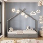 ΚΡΕΒΑΤΙ ΠΑΙΔΙΚΟ ΜΕ ΣΤΡΩΜΑ KLARICE HM21305.02 ΞΥΛΟ ΠΕΥΚΟΥ ΣΕ ΓΚΡΙ--ΣΤΡΩΜΑ 90x190εκ