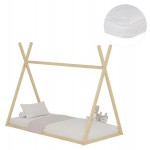 ΚΡΕΒΑΤΙ ΠΑΙΔΙΚΟ ΜΕ ΣΤΡΩΜΑ MUNK HM21306 ΞΥΛΟ ΠΕΥΚΟΥ ΣΕ ΦΥΣΙΚΟ--ΣΤΡΩΜΑ 90x190εκ