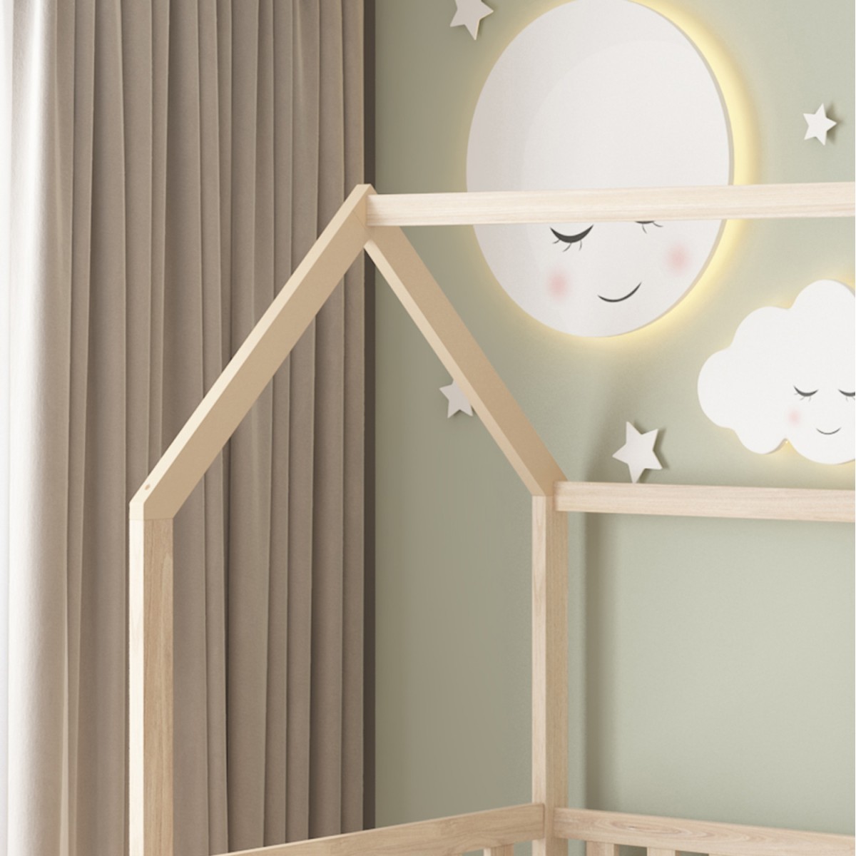 ΚΡΕΒΑΤΙ ΠΑΙΔΙΚΟ ΤΣΟΥΛΗΘΡΑ PHYLLIS HM21310 ΠΕΥΚΟ ΣΕ ΦΥΣΙΚΟ--ΜΕ ΣΤΡΩΜΑ 90x190εκ