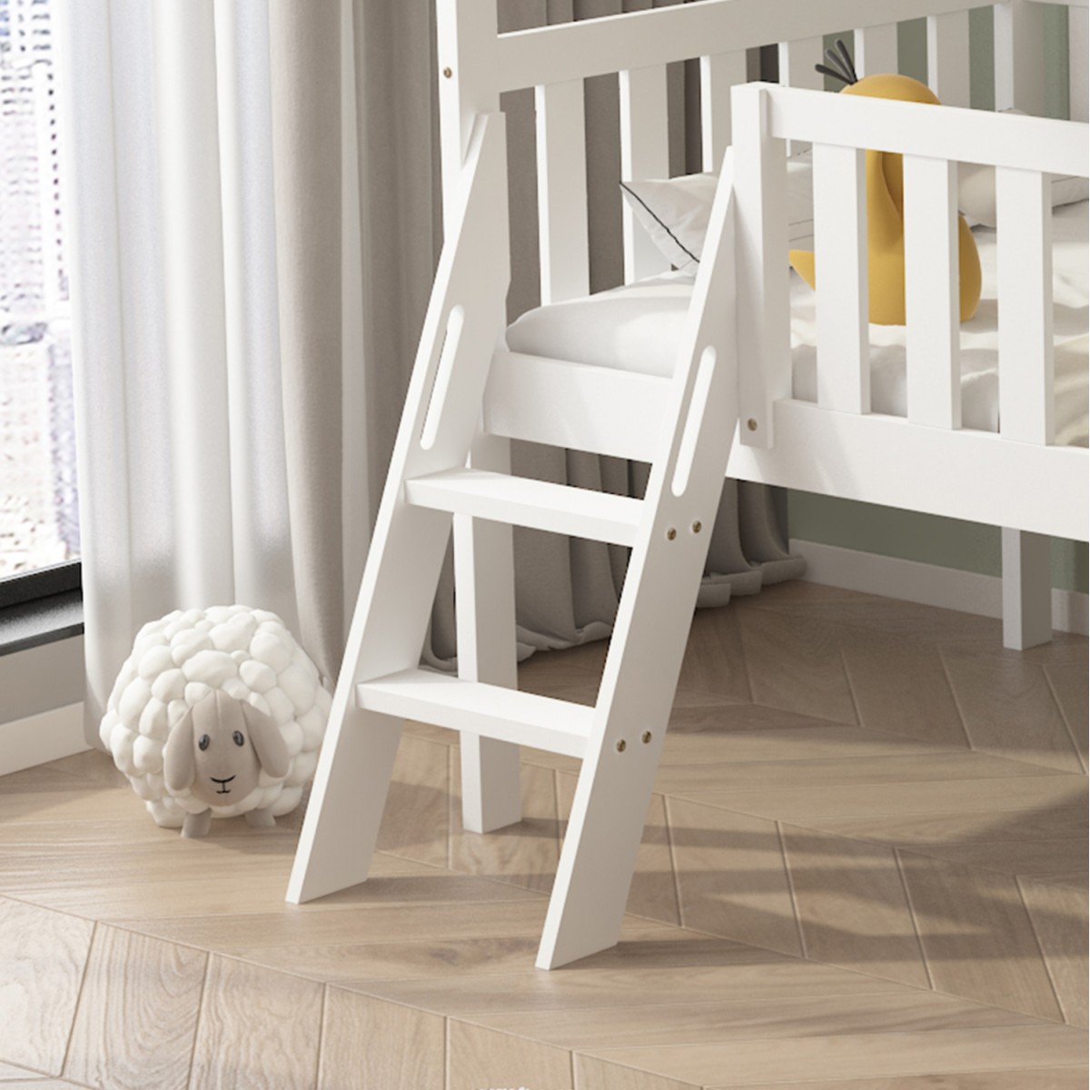 ΚΡΕΒΑΤΙ ΠΑΙΔΙΚΟ ΤΣΟΥΛΗΘΡΑ PHYLLIS HM21310.01 ΠΕΥΚΟ ΣΕ ΛΕΥΚΟ--ΜΕ ΣΤΡΩΜΑ 90x190εκ