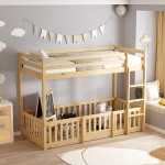 ΚΟΥΚΕΤΑ ΠΑΙΔΙΚΗ ΜΕ ΠΑΡΚΑΚΙ PLAYKID HM21312 ΞΥΛΟ ΠΕΥΚΟΥ ΦΥΣΙΚΟ--ME ΣΤΡΩΜΑ 90x190εκ